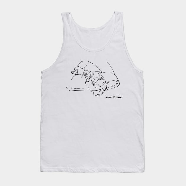 Sweet Dreams Beagle sleeping Tank Top by Sandraartist